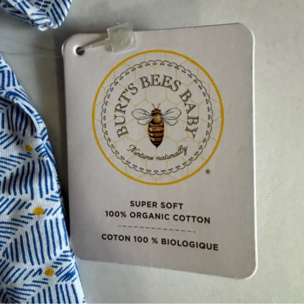 NWT Burt's Bees Romper Shorts Jumpsuits 1 Pc Baby‎ Boy Sunny Diamond 18 mths